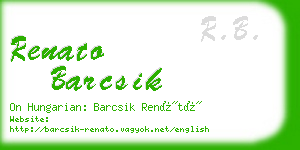 renato barcsik business card